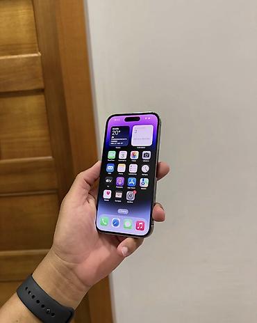 i̇pone 8: IPhone 14 Pro, 256 GB, Deep Purple, Zəmanət, Simsiz şarj, Face ID — 2