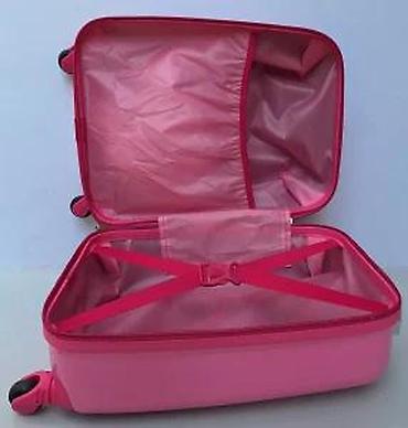 Rančevi, torbe i koferi: Dečji kofer na točkiće – ružičasti, sa motivima popularnih lutkica i — 11