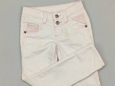 różowe jeansy bershka: Spodnie jeansowe, 4-5 lat, 104/110, stan - Zadowalający