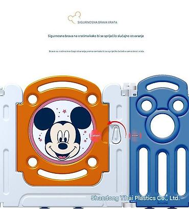 Ostali dečiji nameštaj: Disney dečja ogradica za igru – modularni paneli sa Mikijevim motivima — 10