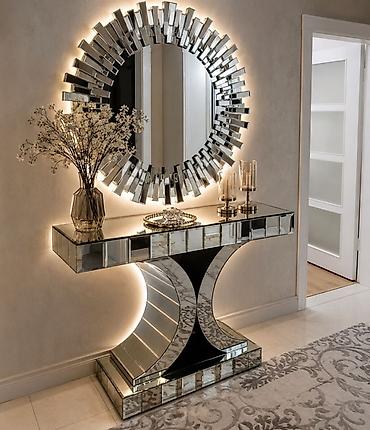 dresuar: Zərif güzgü mebelləri və divar saatı - Dresuar modelləri: • İki — 5