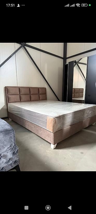 Kreveti: Tapacirani SPRING box francuski krevet sa uzglavljem – model sa — 6