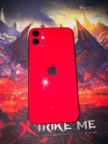 ı phone 5: IPhone 11, 128 GB, Qırmızı, Simsiz şarj, Face ID