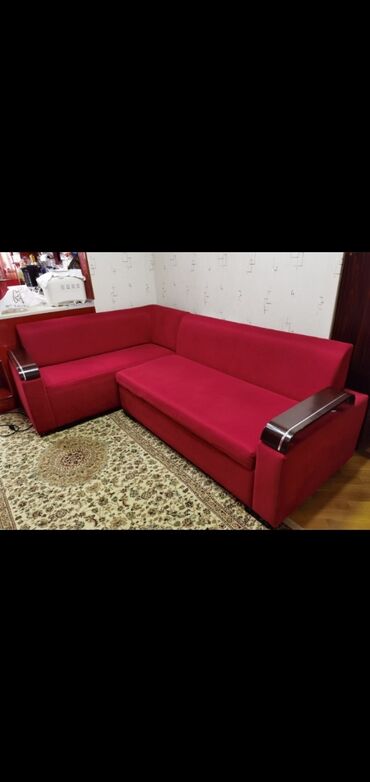 islenmis kunc divani: Угловой диван, Б/у, Раскладной, С подъемным механизмом