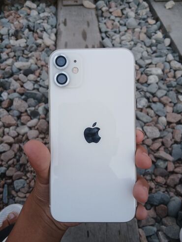 новые айфоны: IPhone 11, Колдонулган, 64 ГБ, Ак, Коргоочу айнек, Каптама, 75 %