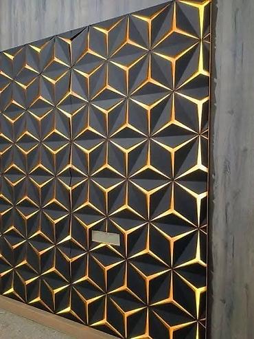 3d şəkillər: 3D dekorativ divar panelləri - Material: yüngül və davamlı 3D — 4
