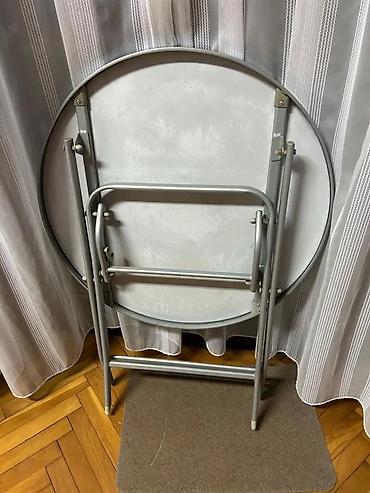 Stolovi: Okrugli sklopivi sto – metalna konstrukcija - Prečnik ploče — 4
