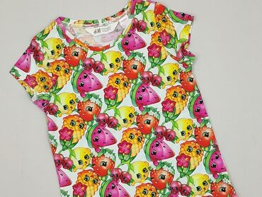 koszulka z nadrukiem łódź: Koszulka, H&M, 5-6 lat, 110-116 cm, stan - Idealny
