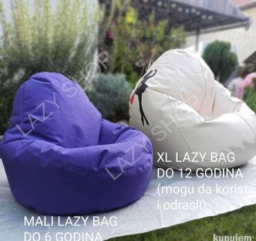 Fotelje: Novi Lazy bagovi, sašiveni duplim šavom sa koncem extra jačine. Naše — 4