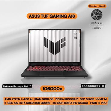 ASUS TUF Gaming A16 — мощный игровой ноутбук с дисплеем 16" 165 Гц IPS
