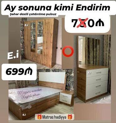 tek neferlik krovat: *Yataq dəsti / Yataq otağı mebeli 699 AZN 💥* ✔️Rəng seçimi var ✔️