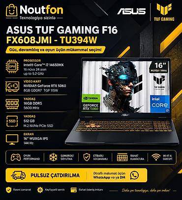 notebook irsad: Yeni ASUS TUF Gaming, 16 ", Intel Core i7, 512 GB — 1