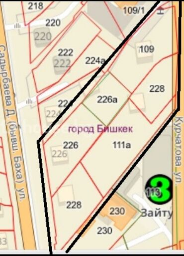 продаю участок на рассрочку: 40 соток, Бизнес үчүн, Кызыл китеп