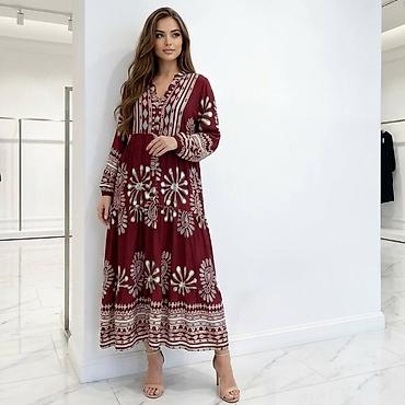Haljine: Maksija haljina sa printom – boho elegancija - Kroj: duga, široka — 7