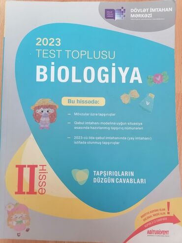 Testlər: Biologiya Testlər 11-ci sinif, DİM, 2-ci hissə, 2023 il
