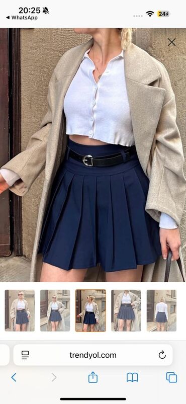 göy rəngli karandaş ətək: Mini Ətək, Trendyolmilla, S (EU 36)
