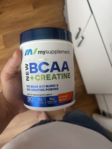 Маски, очки: MySupplement markalı, portağal ləzzətli BCAA + Kreatin idman qidası