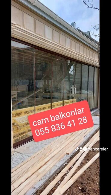 Tikinti və təmir: Cam balkon .öz həyətimdə yığıram vatsap aktivdi