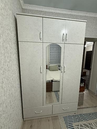 silver kitchen: Шкаф платяной с антресолью и зеркалом - Цвет: светло-серый/белый — 3