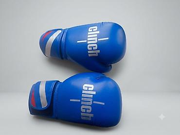 Спорт жана хобби: Боксерские перчатки Clinch Flex Leather Anti KO, синие.б/у - — 2
