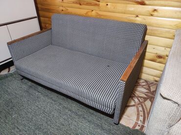кожаная мебель из германии: Диван-кровать, цвет - Серый, Б/у