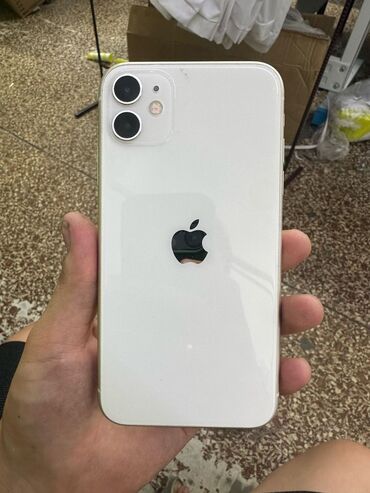 iphone xr купить в рассрочку: IPhone 11, Колдонулган, 128 ГБ, Ак, Заряддоочу түзүлүш, Кабель, 75 %