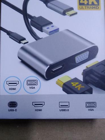 Другие комплектующие: Type-C USB-C Адаптер VGA, совместимый с USB C на 4K HDMI, Тип C, хаб — 8