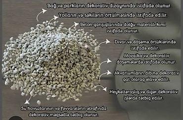 Daş tozu: Məhsul: Mərmər kalsit tozu və çınqılı Fraksiya: 0.2(toz) /0.5/1/ — 2