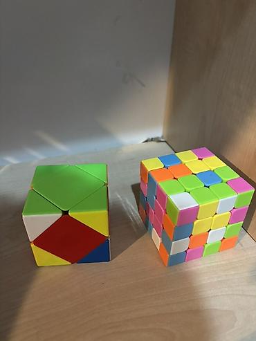 oyuncaqlar alemi: İki ədəd rəngarəng fırlanan puzzle kub dəsti. - Skewb kub: kvadrat — 1