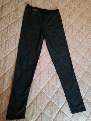 kozne zenske pantalone: S (EU 36), M (EU 38), L (EU 40), Faux leather, color - Black