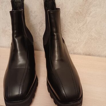Ботинки и ботильоны: Женские ботинки челси, цвет черный. - Материал верха: гладкая эко- — 2
