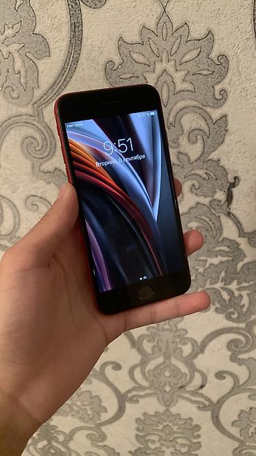 red cell: IPhone SE 2020, Б/у, 64 ГБ, Красный, Коробка, 77 % — 2