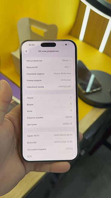 Apple iPhone: IPhone 16 Pro Max, Б/у, 256 ГБ, Коробка, 92 % — 9