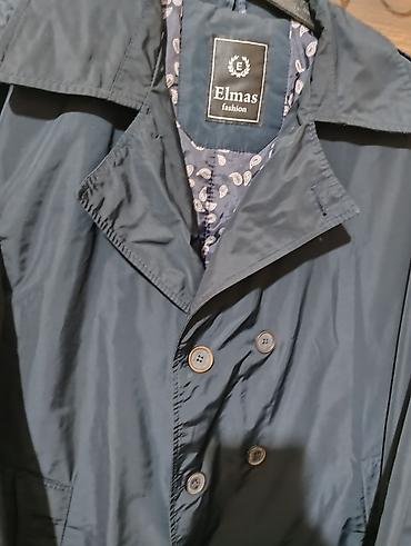 palto modelleri: Elmas Fashion kişi plaşı - Rəng: tünd göy (navy) - Model: iki cərgə — 3