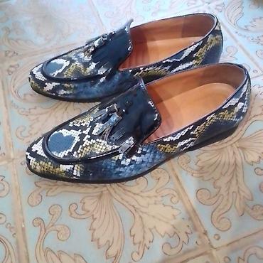 Туфли: Məhsul: Kişi loafers ayaqqabısı – süslü püsküllü, ilan dərisi naxışlı — 3