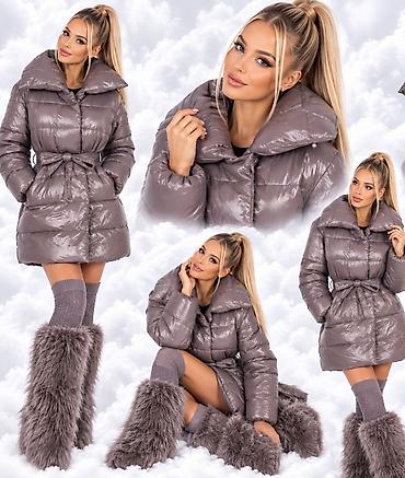 cntmp apparel jacket: Ženska zimska jakna/puffer kaput – sedefasto siva. LA TERRA, VEL S M — 5