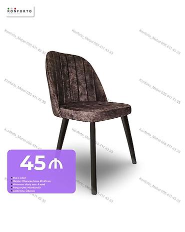 Yumşaq oturacaqlı yemək otağı/kafe stulu - Model: Stul (1 ədəd) -