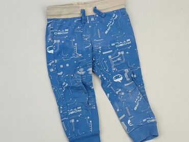 błękitne legginsy: Спортивні штани, 9-12 міс., стан - Дуже гарний