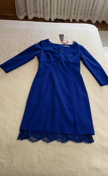 Haljine: L, bоја - Tamnoplava, Večernji, maturski, Dugih rukava — 1