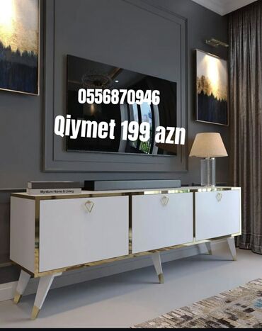 стеклянный обеденный стол: Yeni, Düz TV altlığı, Polkalı