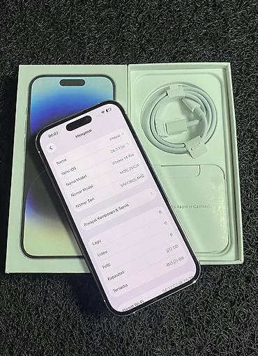 note 14 pro: IPhone 14 Pro, 512 GB, Ağ, Zəmanət, Kredit, Simsiz şarj — 5