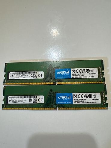 sata ssd disk: Operativ yaddaş (RAM) Crucial, 16 GB, 3200 Mhz, DDR4, PC üçün, Yeni — 1