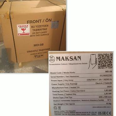 Maksan mayalandırma aparatı təzədir qutusunda 700 manat. Endirim