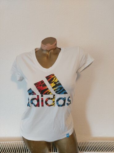 majice sa otvorenim leđima: Adidas Originals, M (EU 38), Cotton, color - White