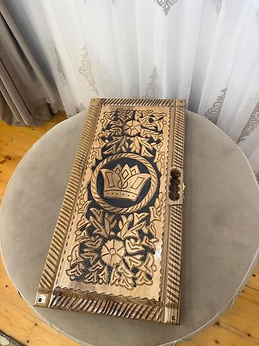 Nərdlər: Taxta nərd dəsti – əl işidir - Material: Qoz ağacı (tam taxta) — 1