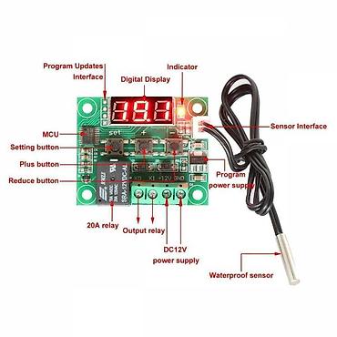 Termostatlar: Kateqoriya: Elektronik Kartlar > Rele Kartları Məhsul: W1209 Rele — 4