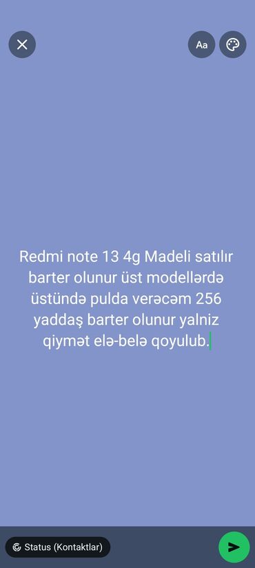 notebook ram 8: Redmi Note 13, 256 GB, rəng - Qara