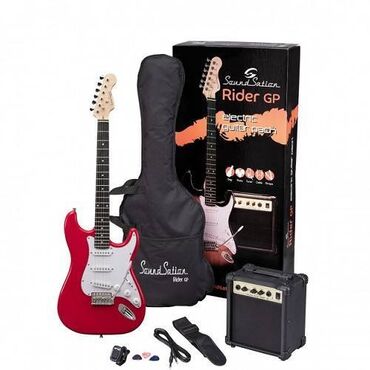 gitara kabel: Soundsation Rider GP CAR Pack ( Qırmızı elektro gitara paketi gitara