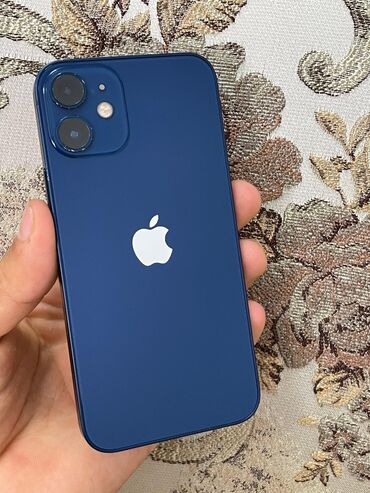 id: IPhone 12 mini, Б/у, 128 ГБ, Синий, Зарядное устройство, Защитное стекло, Чехол, 24500 %