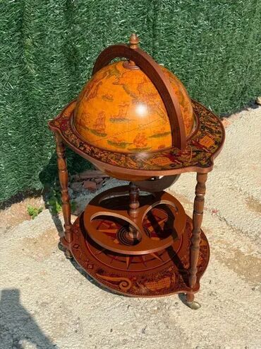 RS - Antique Drinks Carts: Stilski globus bar / kolica za piće - ODLIČNO STANJE U odličnom — 5